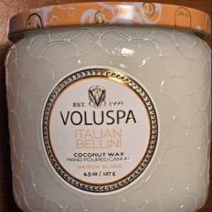 Voluspa Maison Collection Italian Orange Bellini Glass Jar Candle 4.5 oz